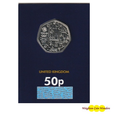 2021 BU 50p Coin (Card) - Team GB - Tokyo Olympics